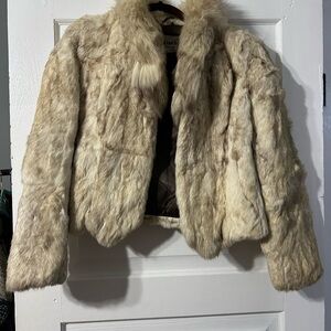 Luxurious Cream Rabbit Fur Jacket